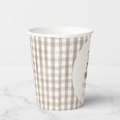 ブラウンモダンアーチリトルベア1st誕生日 紙コップ (右)