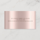 ブラウンモダンエレガントロータスバラ金ゴールド 名刺 (裏面)