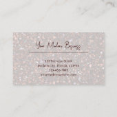 ブラウンモダンエレガント白黒テラゾパターン 名刺 (裏面)