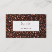 ブラウンモダンエレガント白黒テラゾパターン 名刺 (正面)
