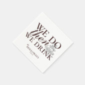 ブラウンモダンクパーソナライズされた・カクテル・ア結婚ワー スタンダードカクテルナプキン (角)