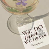 ブラウンモダンクパーソナライズされた・カクテル・ア結婚ワー スタンダードカクテルナプキン