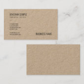 ブラウンモダンクラフト紙プロフェッショナルエレガント 名刺 (正面/裏面)