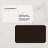 ブラウンモダンシエレガントックトレンディーカッコいいプロフェッショナル 名刺 (正面/裏面)