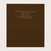 ブラウンモダンスタイリッシュ金ゴールドプロフェッショナルトレンディー 名刺 (内部フラット)