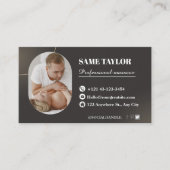 ブラウンモダンスパ&マッサージ名刺 名刺 (正面)