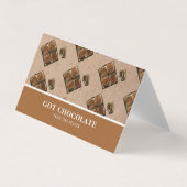 ブラウンモダンチョコレートプロフェッショナルカード 名刺 (正面)