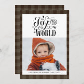 ブラウンモダンバッファロープレイドおもしろいスクリプトシンプル シーズンカード (正面/裏面)