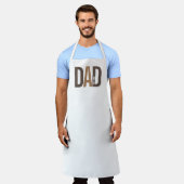 ブラウンモダンパパパーソナライズされた設立 エプロン (着用した状態)