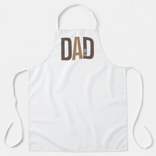 ブラウンモダンパパパーソナライズされた設立 エプロン (正面)