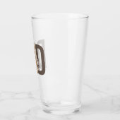 ブラウンモダンパパパーソナライズされた設立 タンブラーグラス (左)