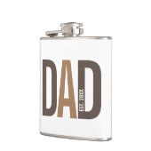 ブラウンモダンパパパーソナライズされた設立 フラスク (左)