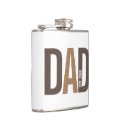 ブラウンモダンパパパーソナライズされた設立 フラスク (右)