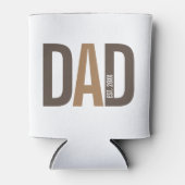 ブラウンモダンパパパーソナライズされた設立 缶クーラー (正面)