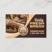 ブラウンモダンベーカリーパン店ベーキングケータリング 名刺 (正面)
