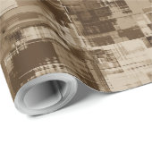 ブラウンモダンベージュエステティック居心地の良いキュビ絵画スト ラッピングペーパー (ロールコーナー)