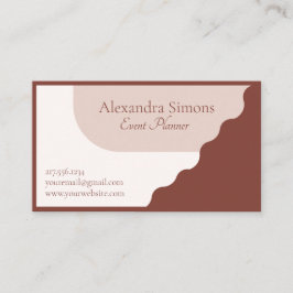 ブラウンモダンベージュボホレトロ名刺 名刺