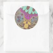 ブラウンモダンレインボー ラウンドシール (バッグ)