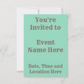 ブラウンモダンレインボー 招待状 (正面)