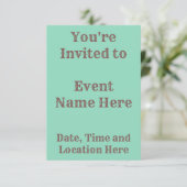 ブラウンモダンレインボー 招待状 (スタンド正面)