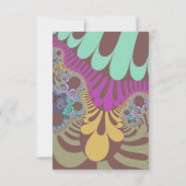 ブラウンモダンレインボー 招待状 (裏面)