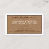 ブラウンモダンレトロ犬 名刺 (裏面)