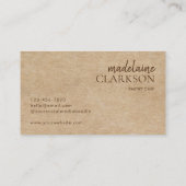 ブラウンモダン文字クラフトペストリーシェフベーカリー 名刺 (裏面)