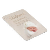 ブラウンモダン書道スター誕生のお知らせ マグネット (右側)