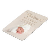 ブラウンモダン書道スター誕生のお知らせ マグネット (左側)