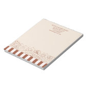 ブラウンモダン素朴ベージュベーカリーショップ ノートパッド (回転)