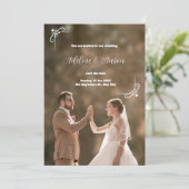 ブラウンモダン結婚式招待状 招待状 (スタンド正面)