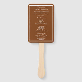 ブラウンモダン結婚式 プログラムハンドファン ハンドファン