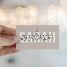 ブラウンモダン美しいパーソナライズされたのユーザー名 名刺