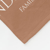 ブラウンモダン自然ファミリー名 フリースブランケット (角)