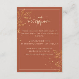 ブラウンモダン自然披露宴カード エンクロージャーカード