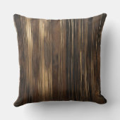 ブラウンモダン金ゴールドストライプ クッション (裏面)