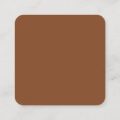 ブラウンモダンQRコードの結婚詳細挿入シンプル エンクロージャーカード (裏面)