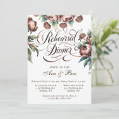 ブラウンモチャ牡丹リハーサルディナー 招待状 (スタンド正面)
