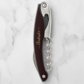 ブラウンモノグラムビールワインコルクスクリュボトルオープナー ソムリエナイフ (裏面)