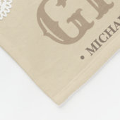 ブラウンモノグラムフォトコラージュフリースブランケット フリースブランケット (角)