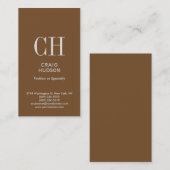 ブラウンモノグラムプロフェッショナル名刺 名刺 (正面/裏面)