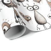 ブラウンモンスターズ ラッピングペーパー (ロールコーナー)