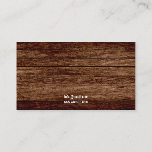 ブラウンユニークウマの写真馬術師コーチング 名刺 (裏面)