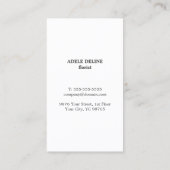 ブラウンユニーククラフト紙レッドフラワーフローラデザイン 名刺 (裏面)