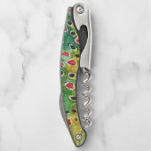 ブラウンユニークトラウト魚の皮 ソムリエナイフ (裏面)