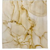 ブラウンユニークベージュアーストーン抽象芸術 シャワーカーテン (正面)