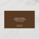 ブラウンユニーク&イエローアーティスト顔絵画ズ 名刺 (裏面)