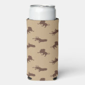 ブラウンライオンシルエット スリム缶クーラー (Seltzer正面)