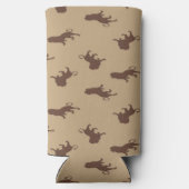 ブラウンライオンシルエット スリム缶クーラー (裏面)