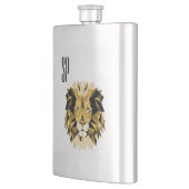 ブラウンライオンモノグラム フラスク (左)